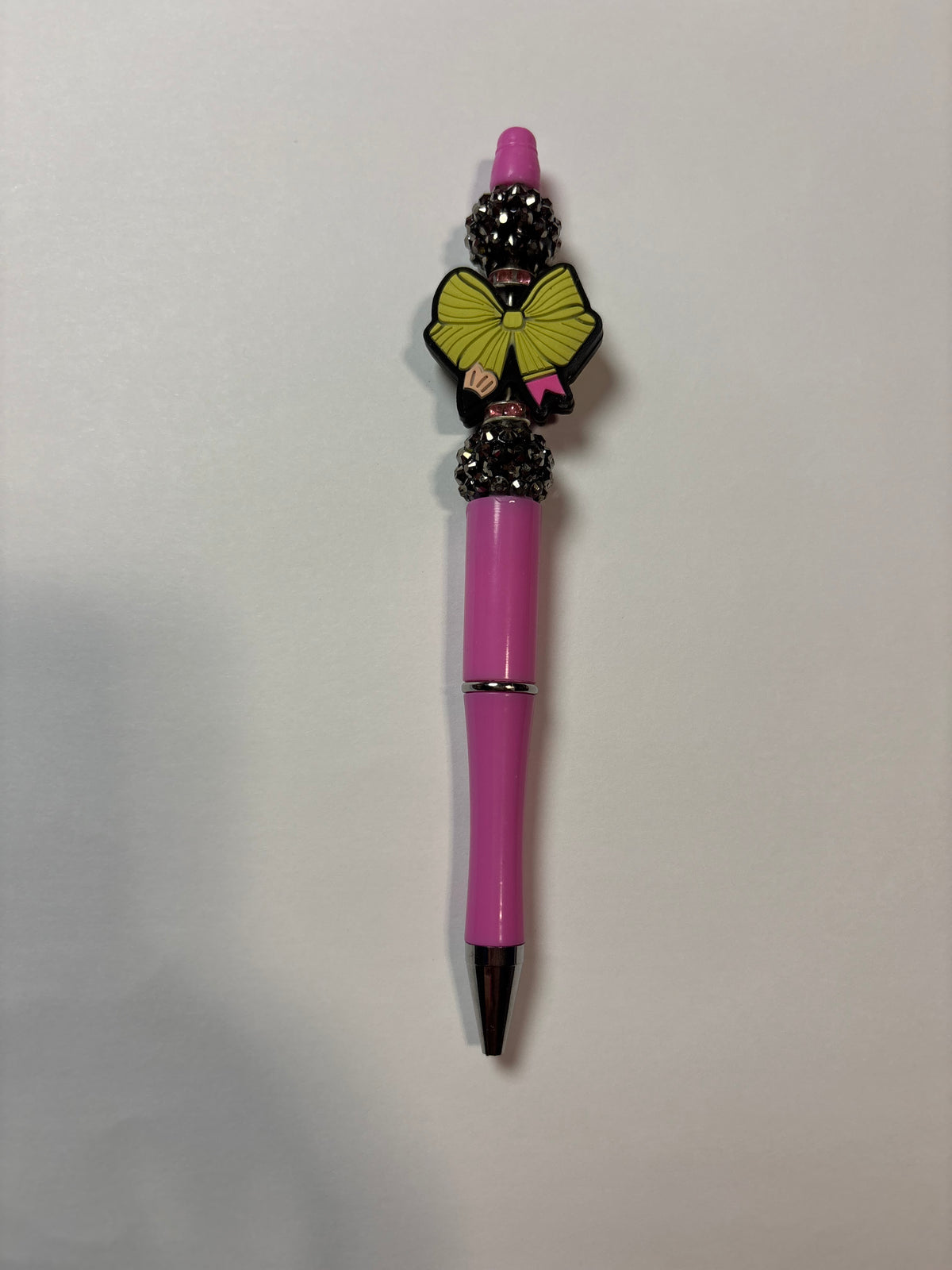Pink pencil bow pen