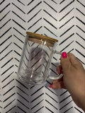 15oz glass coffee mug